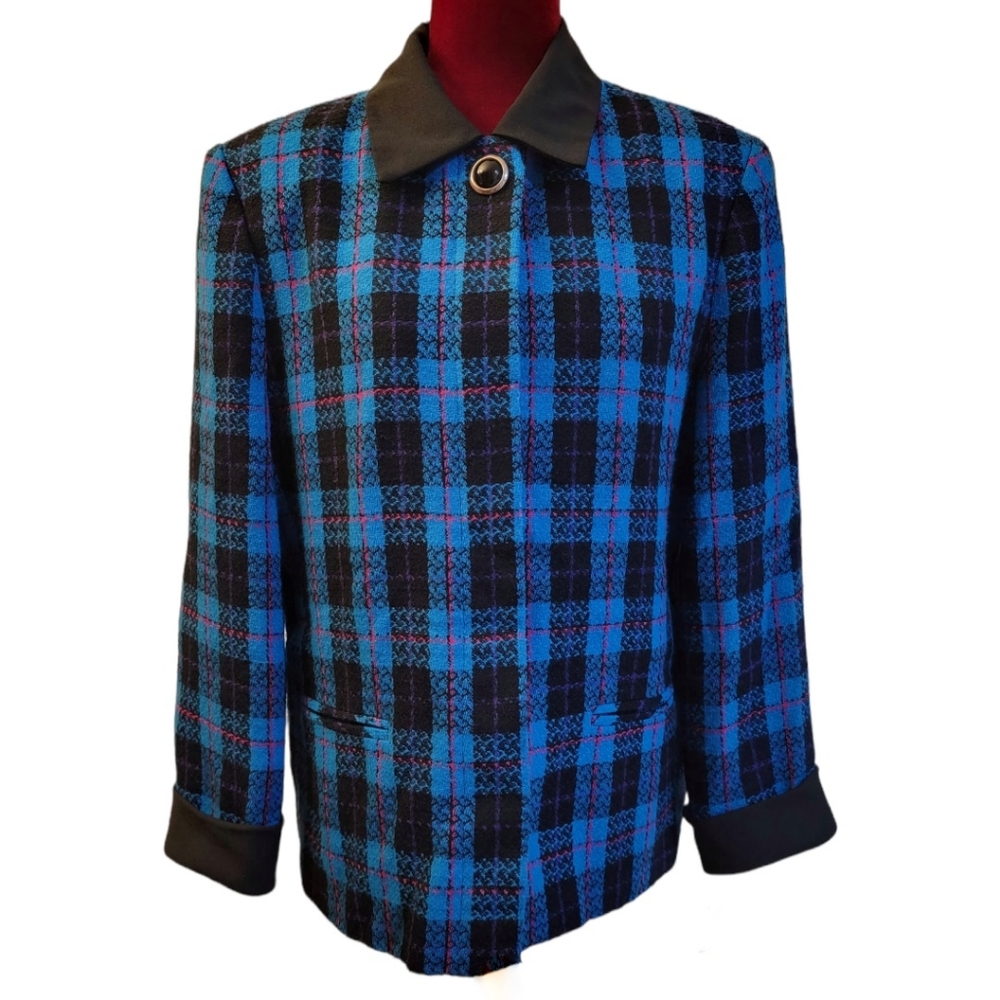 Vintage Heury-Lee plaid blazer/jacket with shoulder pads